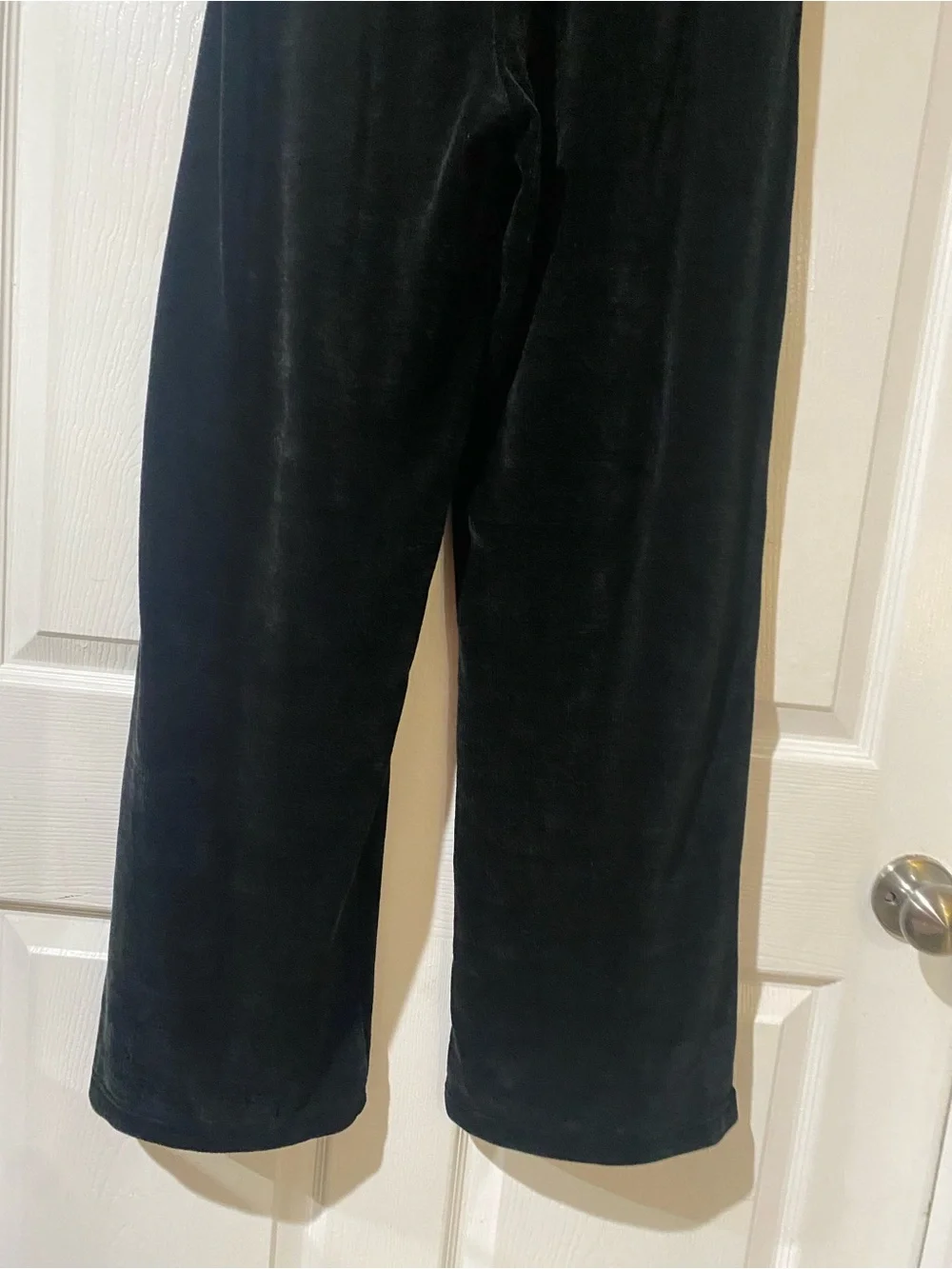 Alo Yoga Chalet Chenille Wide Leg Pants Sz M Black High Rise Soft Cozy Lounge